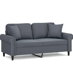 vidaXL Canapé 2 places avec oreillers 140 cm velours