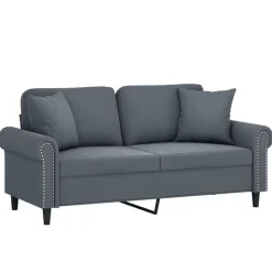 vidaXL Canapé 2 places avec oreillers 140 cm velours