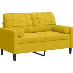 vidaXL Canapé 2 places avec oreillers décoratifs 120 cm velours