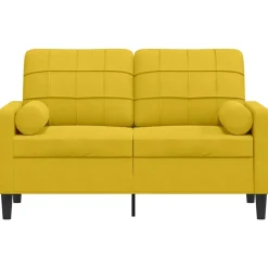 vidaXL Canapé 2 places avec oreillers décoratifs 120 cm velours