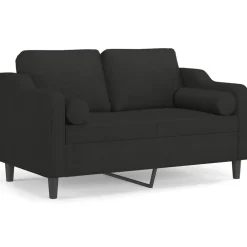 vidaXL Canapé 2 places avec oreillers décoratifs 120 cm tissu