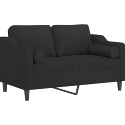 vidaXL Canapé 2 places avec oreillers décoratifs 120 cm tissu