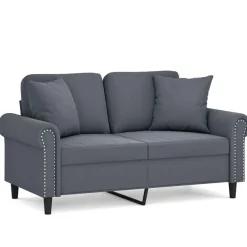 vidaXL Canapé 2 places avec oreillers 120 cm velours
