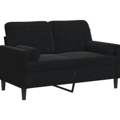 vidaXL Canapé 2 places avec oreillers décoratifs 120 cm velours