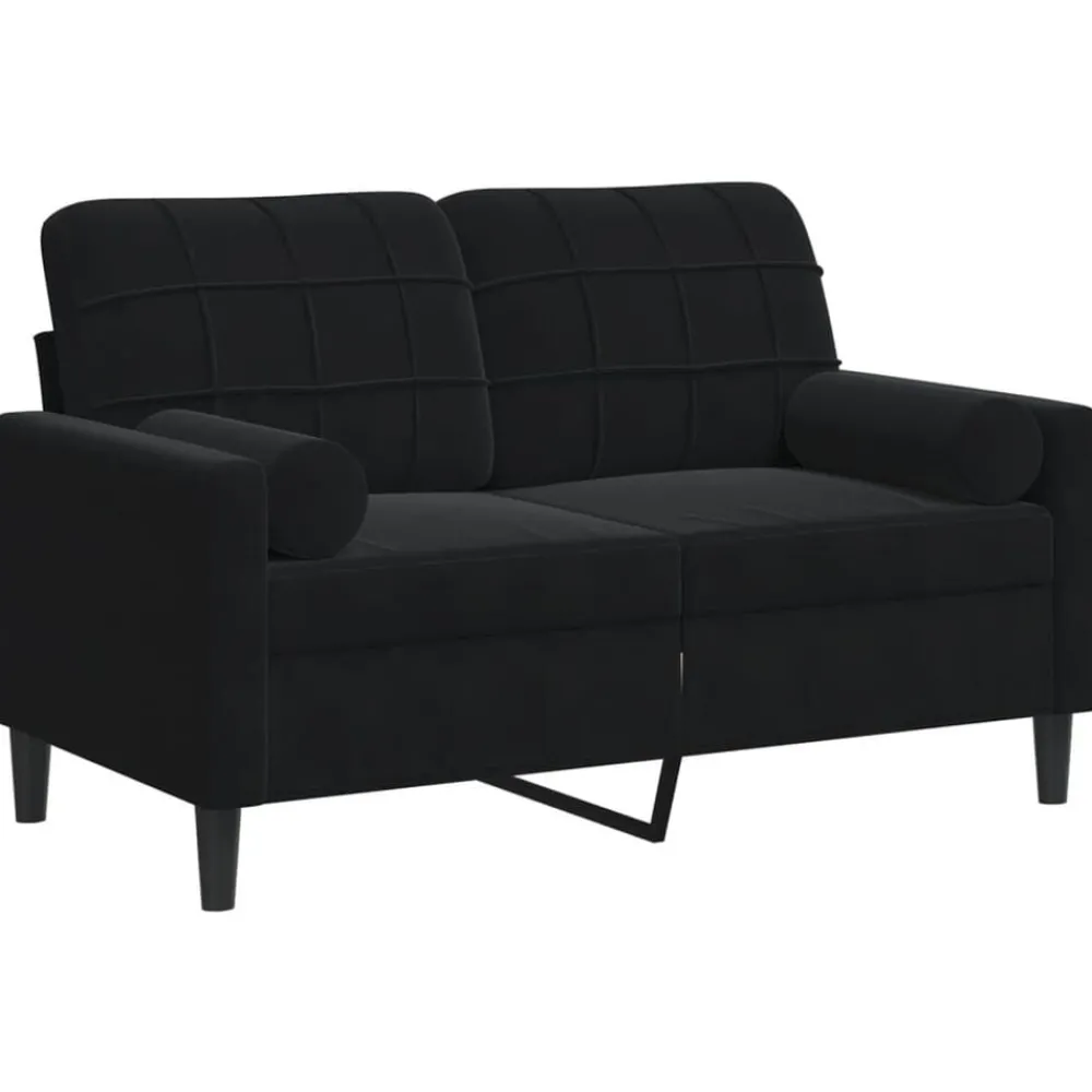 vidaXL Canapé 2 places avec oreillers décoratifs 120 cm velours