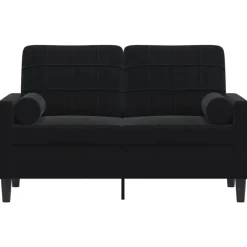 vidaXL Canapé 2 places avec oreillers décoratifs 120 cm velours