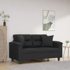 vidaXL Canapé 2 places avec oreillers décoratifs 120cm similicuir
