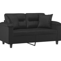 vidaXL Canapé 2 places avec oreillers décoratifs 120cm similicuir
