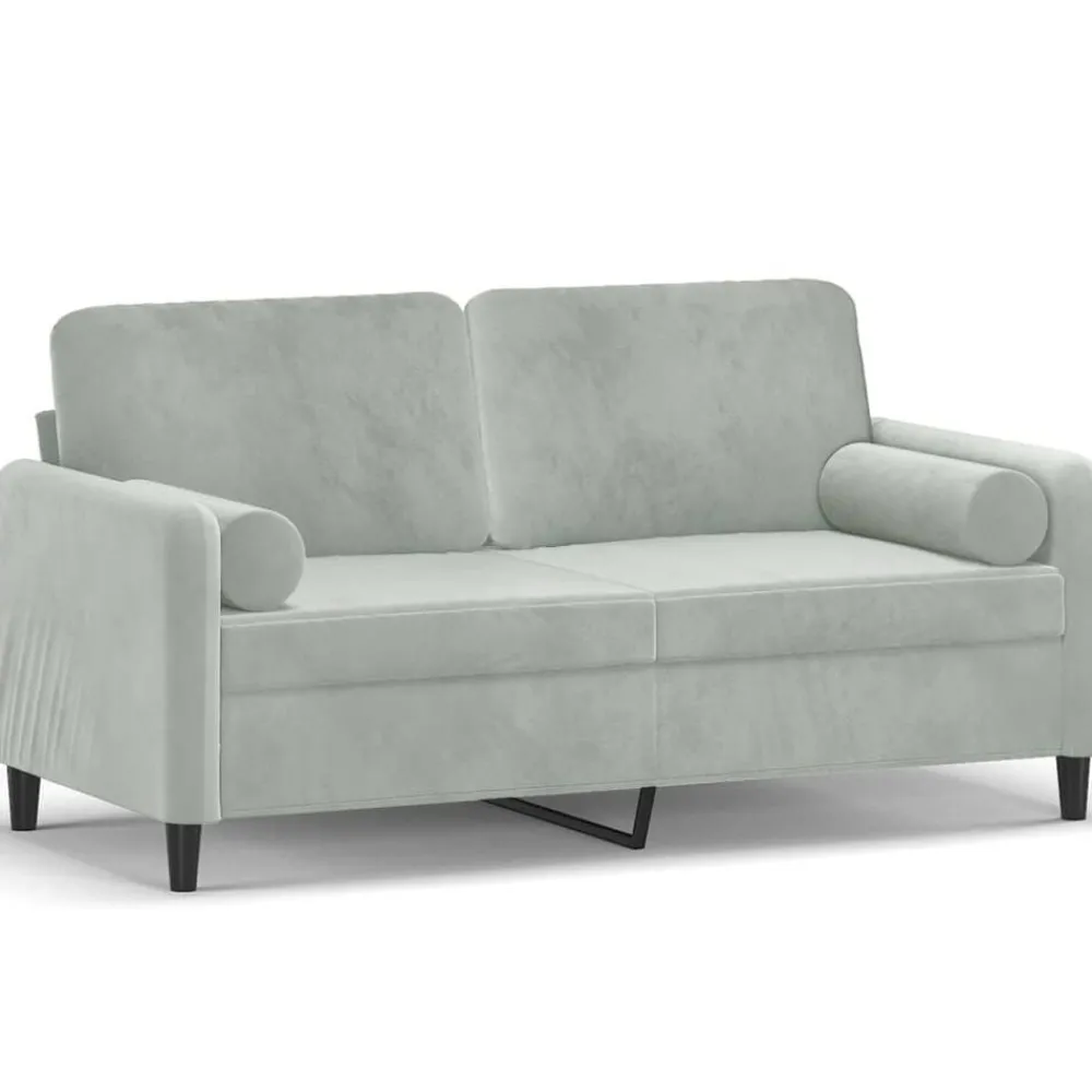 vidaXL Canapé 2 places avec oreillers 140 cm velours