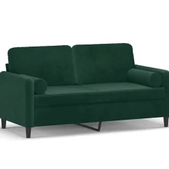 vidaXL Canapé 2 places avec oreillers 140 cm velours