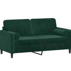 vidaXL Canapé 2 places avec oreillers 140 cm velours