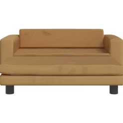 Mobilier Pour Bébés & Tout-Petits-vidaXL Canapé avec repose-pied pour enfants 100x50x30cm velours Marron
