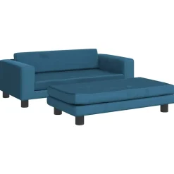 vidaXL Canapé avec repose-pied pour enfants 100x50x30 cm velours