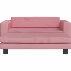 Mobilier Pour Bébés & Tout-Petits-vidaXL Canapé avec repose-pied pour enfants 100x50x30 cm velours Rose
