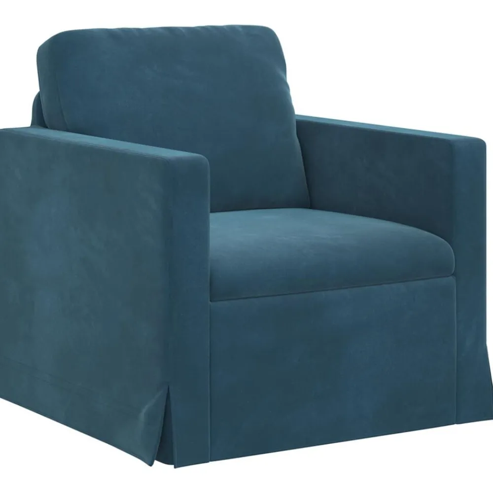 Accessoires Pour Canapés|Canapés-vidaXL Canapé 78 x 78 x 80 cm Velours Bleu