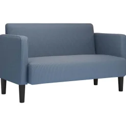 Canapés-vidaXL Canapé causeuse 109 cm tissu velours côtelé Bleu