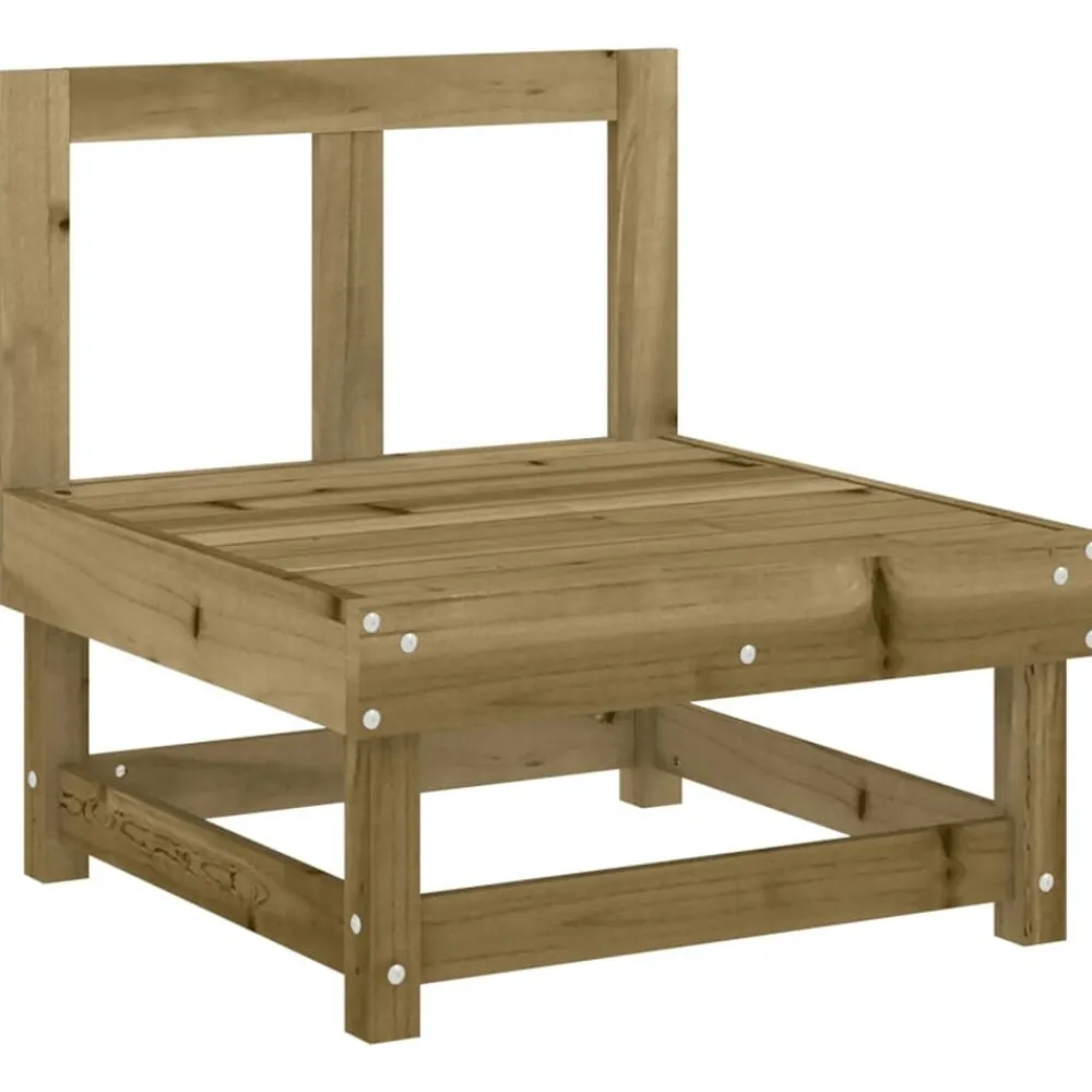 Mobilier De Jardin-vidaXL Canapé central de jardin bois de pin imprégné Naturel impregné