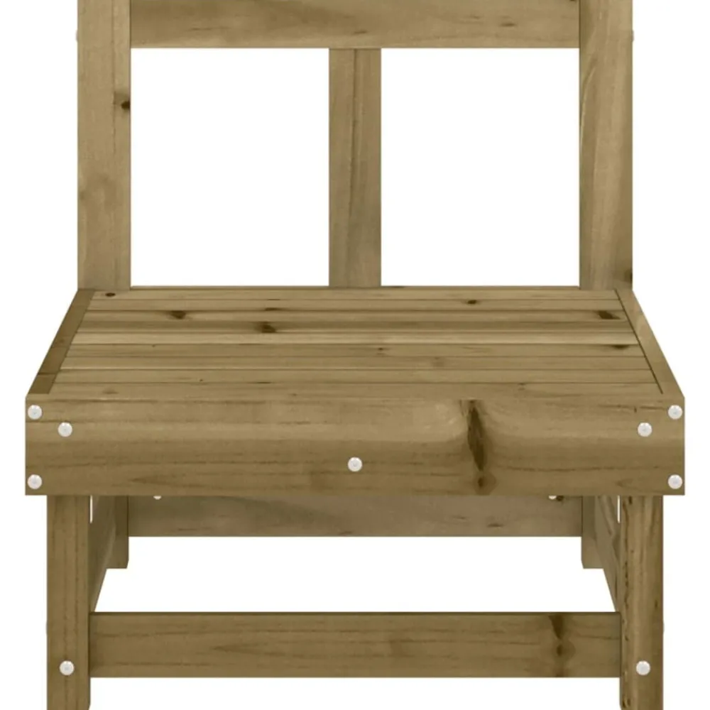 Mobilier De Jardin-vidaXL Canapé central de jardin bois de pin imprégné Naturel impregné