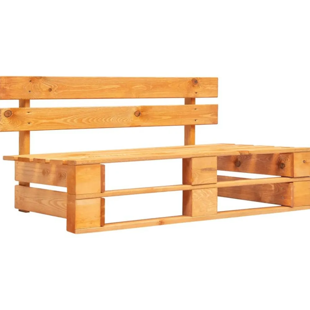 Mobilier De Jardin-vidaXL Canapé central palette de jardin marron miel bois pin imprégné Rouge