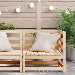 Mobilier De Jardin-vidaXL Canapé d'angle de jardin 70x70x67 cm bois de pin massif Pin naturel