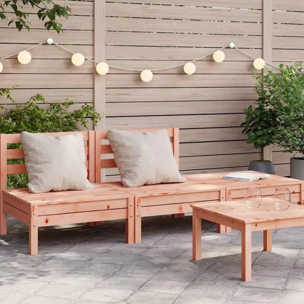 Mobilier De Jardin-vidaXL Canapé de jardin 3 places bois massif de douglas Douglas naturel
