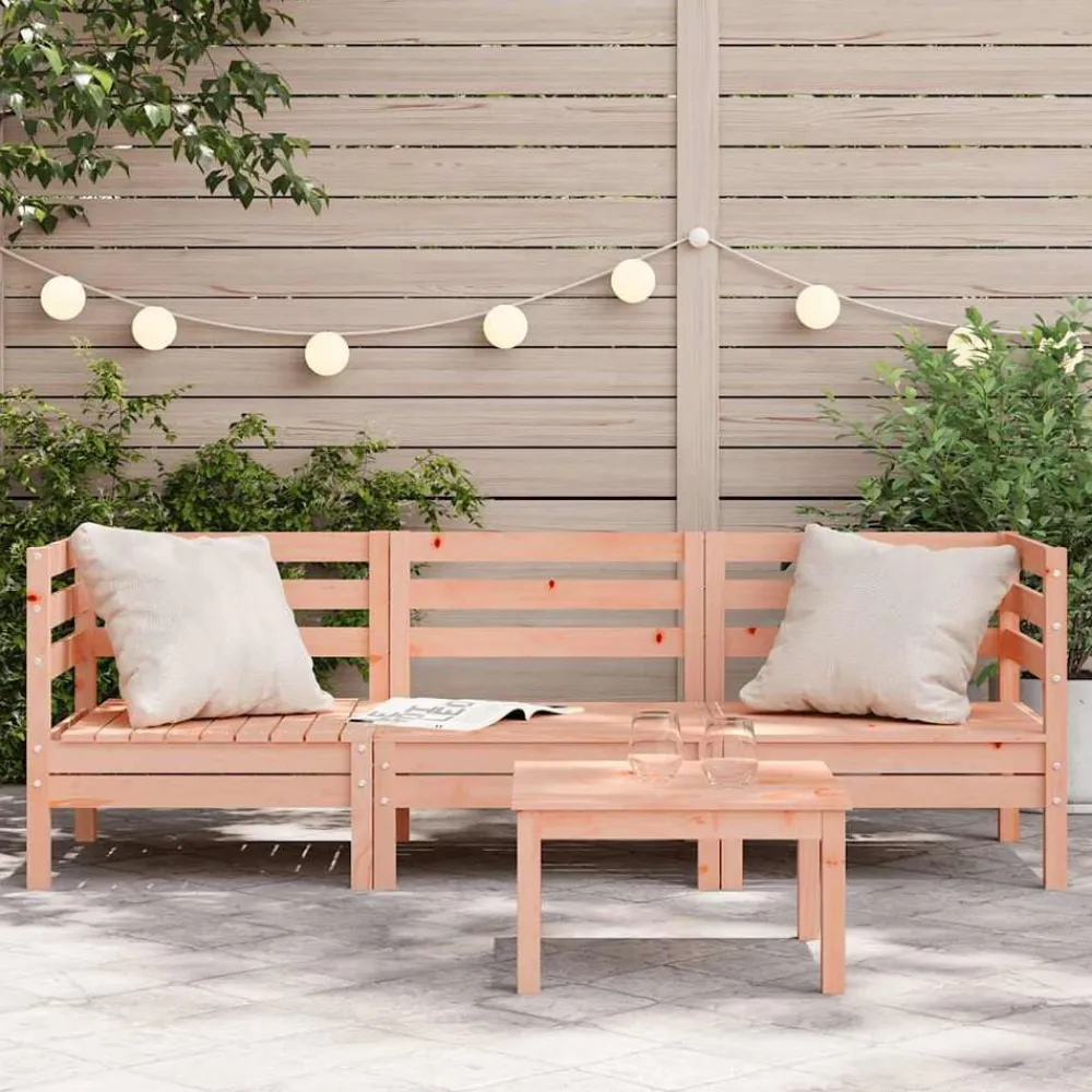 Mobilier De Jardin-vidaXL Canapé de jardin 3 places bois massif de douglas Douglas naturel