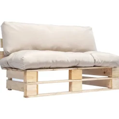 Mobilier De Jardin-vidaXL Canapé de jardin palette avec coussins sable Pinède Naturel et sable