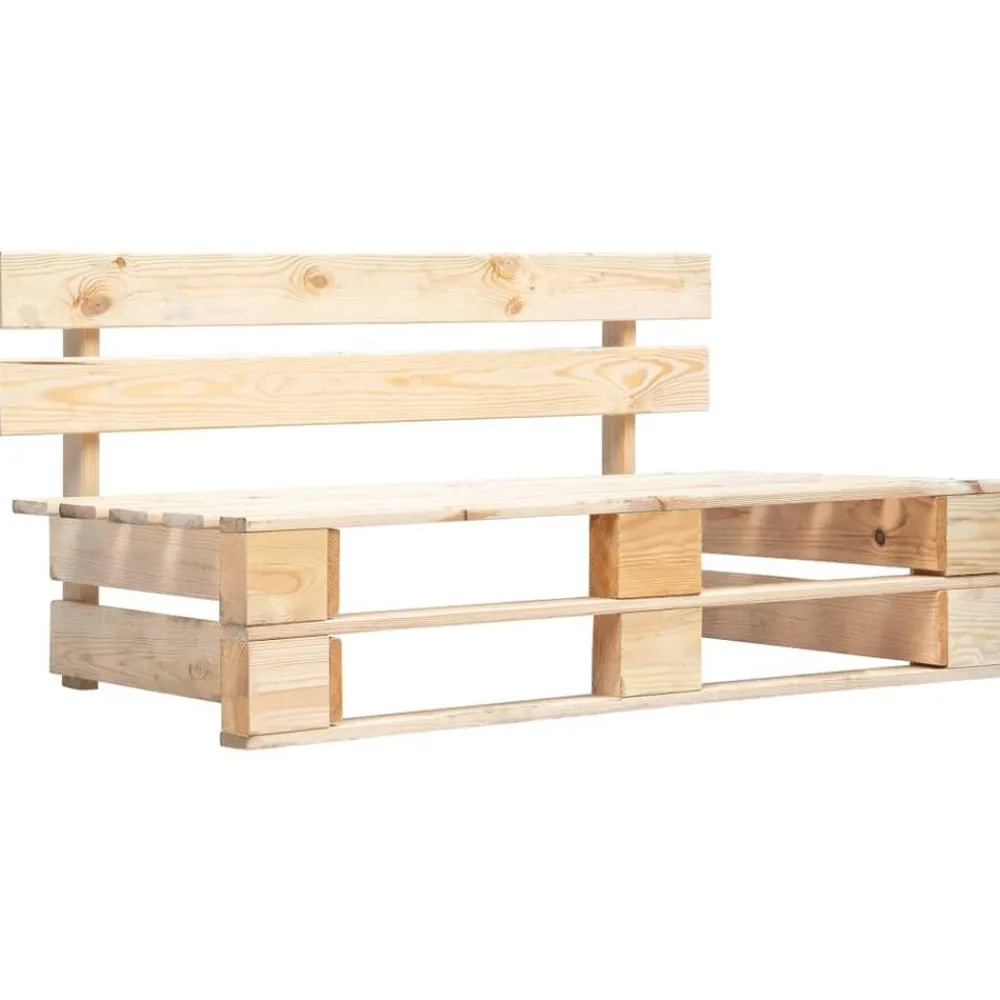 Mobilier De Jardin-vidaXL Canapé de jardin palette avec coussins sable Pinède Naturel et sable