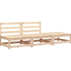 Mobilier De Jardin-vidaXL Canapé de jardin sans accoudoirs repose-pieds bois pin massif Pin naturel