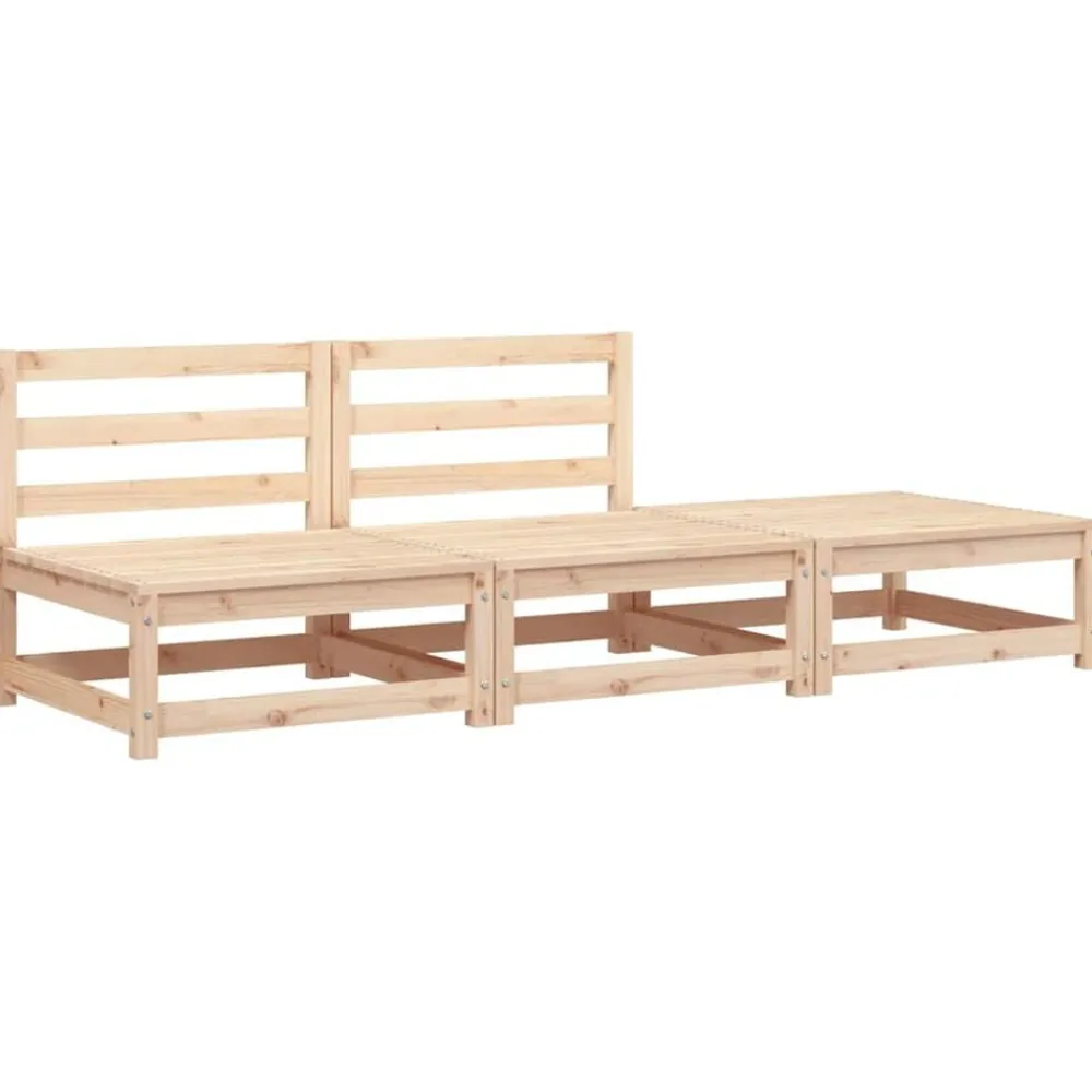 Mobilier De Jardin-vidaXL Canapé de jardin sans accoudoirs repose-pieds bois pin massif Pin naturel