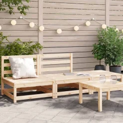 Mobilier De Jardin-vidaXL Canapé de jardin sans accoudoirs repose-pieds bois pin massif Pin naturel