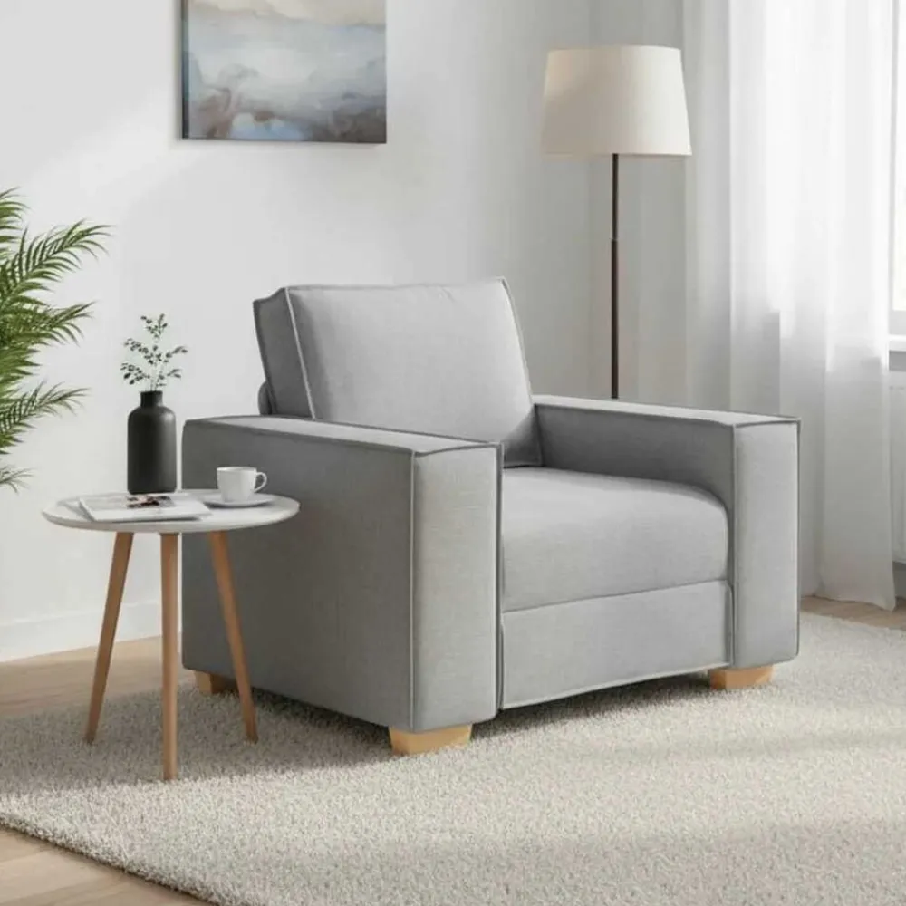 Canapés-vidaXL Canapé Fauteuil 100x78x84 cm Tissu Gris nuage
