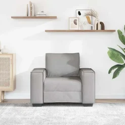 Canapés-vidaXL Canapé Fauteuil 100x78x84 cm Tissu Gris nuage