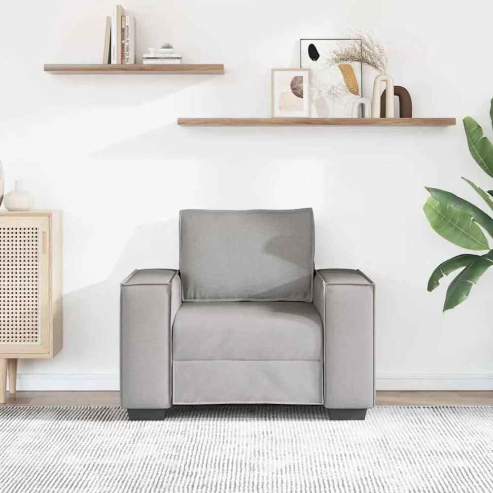 Canapés-vidaXL Canapé Fauteuil 100x78x84 cm Tissu Gris nuage