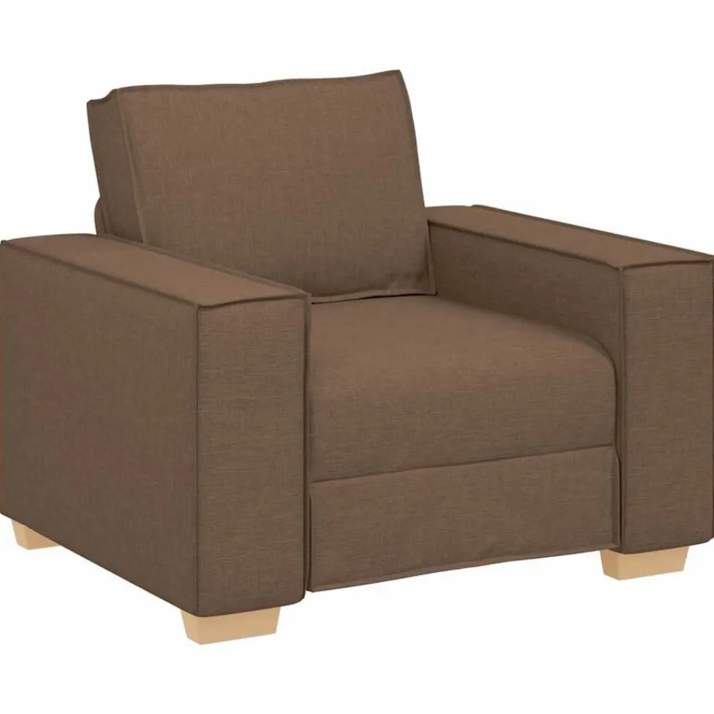 Canapés-vidaXL Canapé Fauteuil 100x78x84 cm Tissu Marron
