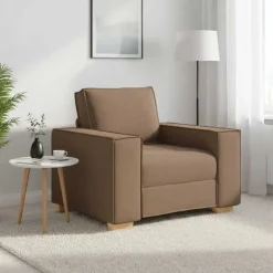 Canapés-vidaXL Canapé Fauteuil 100x78x84 cm Tissu Marron