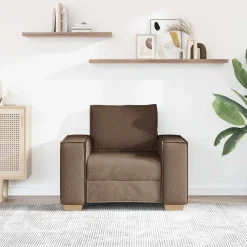 Canapés-vidaXL Canapé Fauteuil 100x78x84 cm Tissu Marron