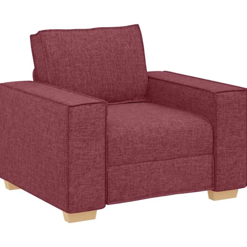 vidaXL Canapé Fauteuil Rouge Vin 100x78x84 cm Tissu