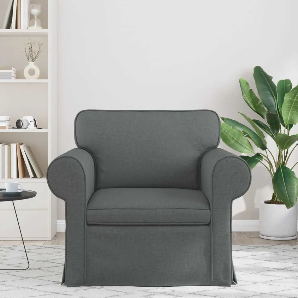 Accessoires Pour Canapés|Canapés-vidaXL Canapé 95 x 82 x 80 cm tissu Gris foncé