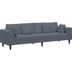Canapés-vidaXL Canapé 250 x 77 x 76 cm Velours Gris foncé