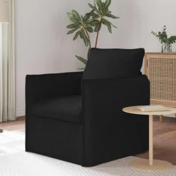 Canapés-vidaXL Canapé 75 x 82 x 85 cm tissu Noir