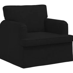 Canapés-vidaXL Canapé 84 x 80 x 85 cm tissu Noir
