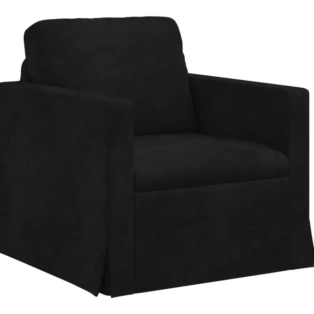 Accessoires Pour Canapés|Canapés-vidaXL Canapé 78 x 78 x 80 cm Velours Noir