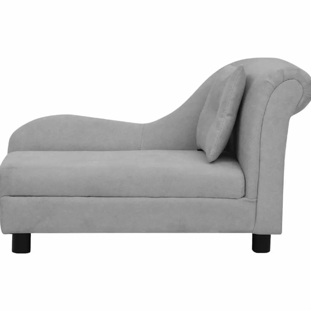 vidaXL Canapé pour chien avec oreiller 83x44x44 cm Peluche