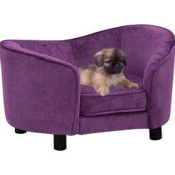 vidaXL Canapé pour chien 69x49x40 cm Peluche