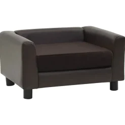 vidaXL Canapé pour chien 60x43x30 cm Peluche et similicuir