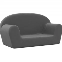 vidaXL Canapé pour enfants 2 places peluche douce