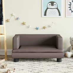 Mobilier Pour Bébés & Tout-Petits-vidaXL Canapé pour enfants 60x40x30 cm similicuir Marron