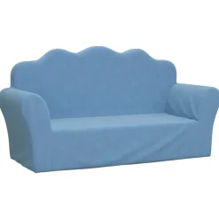 vidaXL Canapé pour enfants 2 places peluche douce