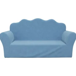 vidaXL Canapé pour enfants 2 places peluche douce